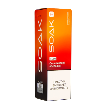 Электронная сигарета SOAK T Сицилийский апельсин 4000 затяжек