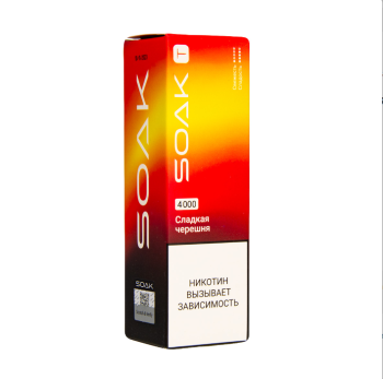 SOAK T Сладкая черешня 4000 затяжек МРК