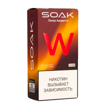 Электронная сигарета SOAK W Ликёр Амаретто 10000 затяжек