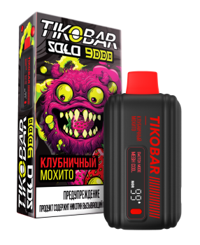 Электронная сигарета TIKOBAR SOLO Клубничный мохито 9000 затяжек