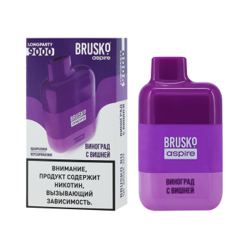 BRUSKO LONGPARTY Виноград и вишня (9000 затяжек) МРК