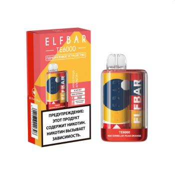 ELF BAR TE Арбуз груша апельсин (6000 затяжек) 20 мг МРК