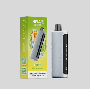 INFLAVE OMEGA Лайм лемонграсс (10000 затяжек) МРК