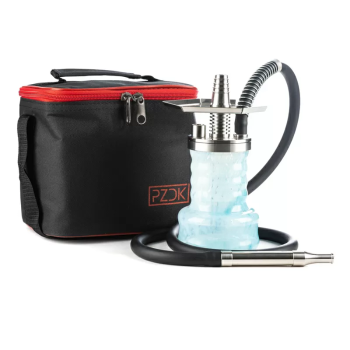 Кальян Pizduk PRO Black-bag (бело-голубая колба)