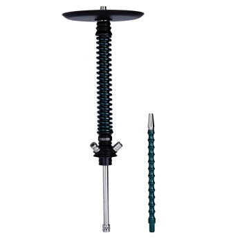 Кальян MAMAY CUSTOMS Coilovers чёрный-зелёный лак (без колбы)