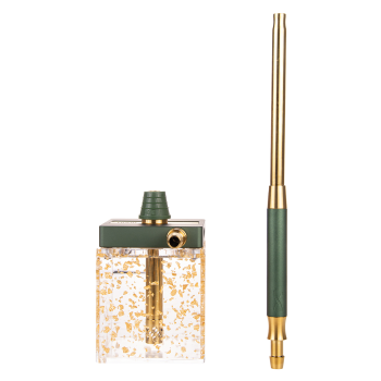 Кальян Hoob subAtom British Racing Green x Gold | Cube mini Gold