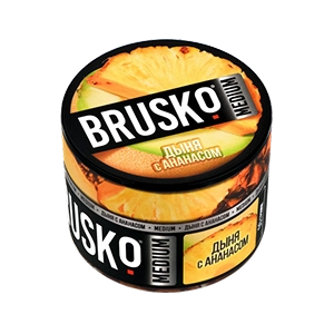 Бестабачная безникотиновая смесь для кальяна BRUSKO, 50 г, Дыня с ананасом МРК Бестабачная безникотиновая смесь для кальяна BRUSKO, 50 г, Дыня с ананасом МРК