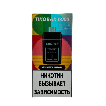 Эл. сиг. TIKOBAR 6000 Gummy Bear (Мармеладные Мишки) 2 % Эл. сиг. TIKOBAR 6000 Gummy Bear (Мармеладные Мишки) 2 %