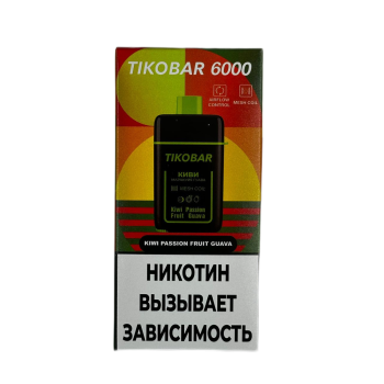 Эл. сиг. TIKOBAR 6000 Kiwi Passion Fruit Guava (Киви Маракуйя Гуава) 2 % Эл. сиг. TIKOBAR 6000 Kiwi Passion Fruit Guava (Киви Маракуйя Гуава) 2 %