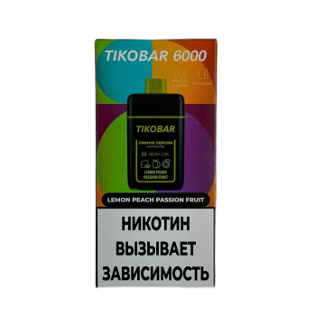 Эл. сиг. TIKOBAR 6000 Lemon Peach Passion Fruit (Лимон Персик Маракуйя) 2 % Эл. сиг. TIKOBAR 6000 Lemon Peach Passion Fruit (Лимон Персик Маракуйя) 2 %