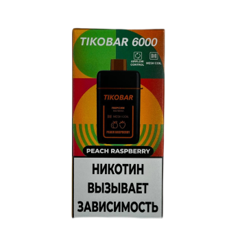 Эл. сиг. TIKOBAR 6000 Peach Raspberry (Персик Малина) 2 % Эл. сиг. TIKOBAR 6000 Peach Raspberry (Персик Малина) 2 %