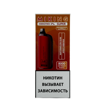 Эл. сиг. MIKING SUPER 8000 Арбуз жвачка 2% Эл. сиг. MIKING SUPER 8000 Арбуз жвачка 2%