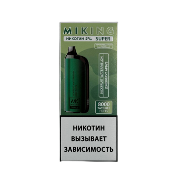 Эл. сиг. MIKING SUPER 8000 Джекфрут арбуз 2% Эл. сиг. MIKING SUPER 8000 Джекфрут арбуз 2%