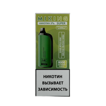 Эл. сиг. MIKING SUPER 8000 Кислое яблоко киви 2% Эл. сиг. MIKING SUPER 8000 Кислое яблоко киви 2%