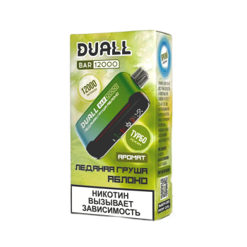 Эл. сиг. DUALL BAR 12000 Ледяная груша яблоко 2 % Эл. сиг. DUALL BAR 12000 Ледяная груша яблоко 2 %