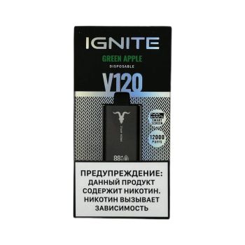 Эл. сиг. IGNITE V 120 12000 Green Apple 2% Эл. сиг. IGNITE V 120 12000 Green Apple 2%
