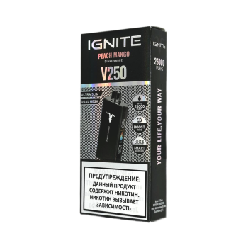 Эл. сиг. IGNITE V 250 Black 25000 Peach Mango 2 % Эл. сиг. IGNITE V 250 Black 25000 Peach Mango 2 %