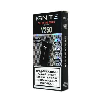 Эл. сиг. IGNITE V 250 Black 25000 Sex on the Beach 2 % Эл. сиг. IGNITE V 250 Black 25000 Sex on the Beach 2 %