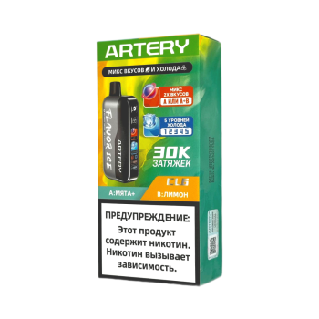Эл. сиг. ARTERY CL6 30000 (Flavor+Ice) Мята Лимон / Miami Mint Lemon 2%