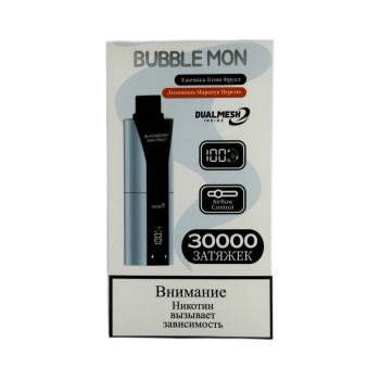 Эл. сиг. BUBBLEMON BOOSTER DUBLE 30000 Ежевика Киви фрукт + Лимон Маракуйя Персик /Blackberry Kiwi F