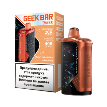 Эл. сиг. GEEK BAR PULSE R 40000 Гранат смородина лимон лёд 2 % Эл. сиг. GEEK BAR PULSE R 40000 Гранат смородина лимон лёд 2 %