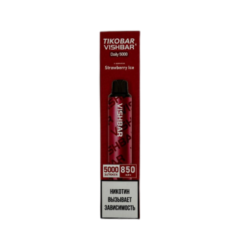 Эл. сиг. TIKOBAR X VISHBAR 5000 Клубника Лед / Strawberry Ice 2%