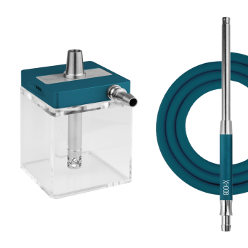 Кальян Hoob subAtom Морской синий x Нержавеющая сталь | Hoob Cube Mini