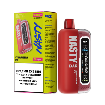 Эл. сиг. NASTY BAR XL DR20Ki 20000 Strawberry Ice / Клубника лед 2 % Эл. сиг. NASTY BAR XL DR20Ki 20000 Strawberry Ice / Клубника лед 2 %