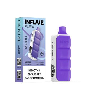 Эл. сиг. INFLAVE FLEX 12000 Кокосовое мороженое 2%