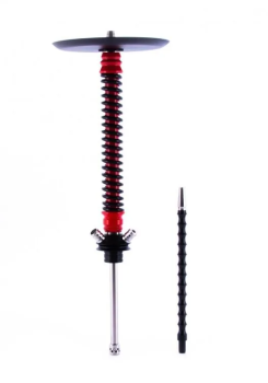 Кальян MAMAY CUSTOMS Coilover BIG ANOD чёрный/красный сплеш (без колбы)