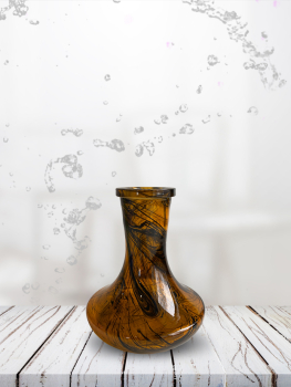 Колба Vessel Glass Крафт Mini алебастр черно-желтый