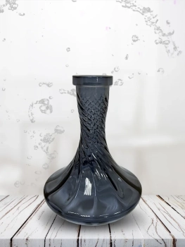 Колба Vessel Glass Крафт рифленная серый дым