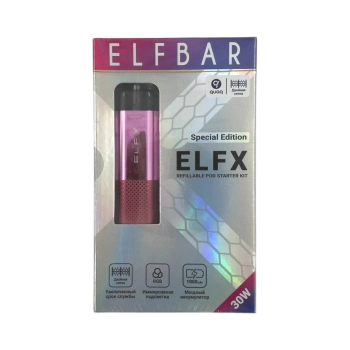 Устройство ELFBAR ELFX KIT SE Розовый + 2 картр. по 3мл (0,6 Ом и 0,8 Ом)