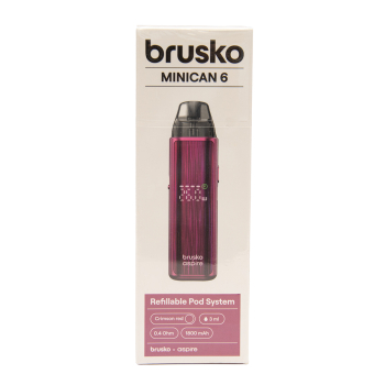 Электронная система доставки никотина Brusko Minican 6, Рубиновый (Crimson red). Электронная система доставки никотина Brusko Minican 6, Рубиновый (Crimson red).