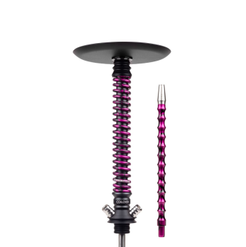 Кальян MAMAY CUSTOMS Coilover BIG ANOD чёрный/пурпурный Tiffany сплеш (без колбы)