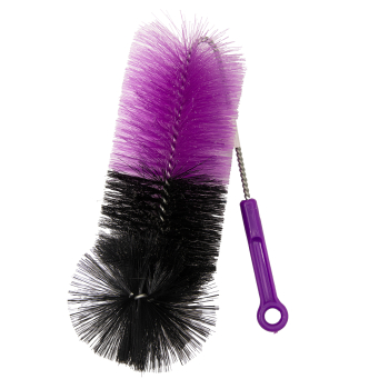 Ершик для колбы N1 (пластиковая ручка) чёрно-фиолетовый