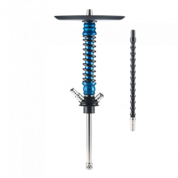 Кальян MAMAY CUSTOMS Coilover BIG ANOD чёрный/синий сплеш (без колбы)