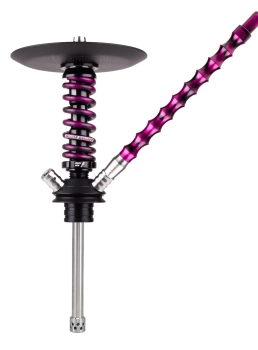 Кальян MAMAY CUSTOMS Coilover Micro Full Anod чёрный/пурпурный сплеш (без колбы)