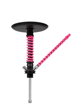 Кальян MAMAY CUSTOMS Coilover MINI BASE Черный матовый/Розовый лак (без колбы)