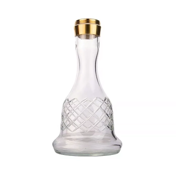 Колба для кальяна Hoob Bell Pro | Прозрачный, резное стекло x Бронза