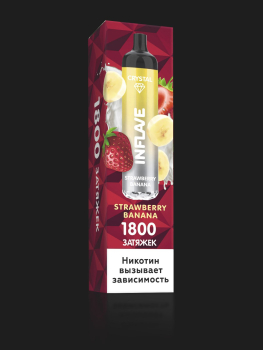 Электронный испаритель INFLAVE CRYSTAL Клубника-Банан, 2% (1800тяг)