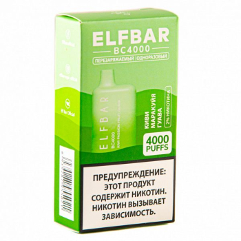 Электронная сигарета ELF BAR Kiwi Passionfruit Guava (4000 затяжек) 20 мг