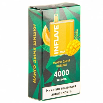 Электронная сигарета INFLAVE MAX Манго-Дыня-Шишки (4000 затяжек)
