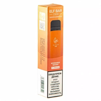 Электронная сигарета ELF BAR Strawberry Banana (1500 затяжек) 20 мг