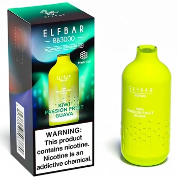 Электронная сигарета ELF BAR BB Kiwi Passion Fruit Guava (3000 затяжек) 20 мг