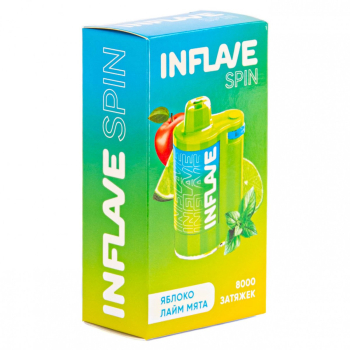 Электронная сигарета INFLAVE SPIN Яблоко лайм мята (8000 затяжек)