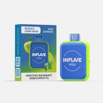 INFLAVE MINI Яблоко лайм мята (1000 затяжек)