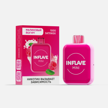 INFLAVE MINI Малиновый йогурт (1000 затяжек)