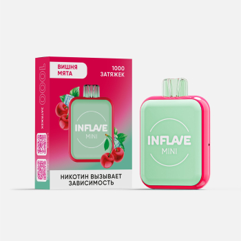 INFLAVE MINI Вишня мята (1000 затяжек)