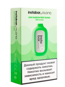 Электронная сигарета PLONQ INSTABAR Kiwi Passion Fruit Guava (5000 затяжек) 20 мг
